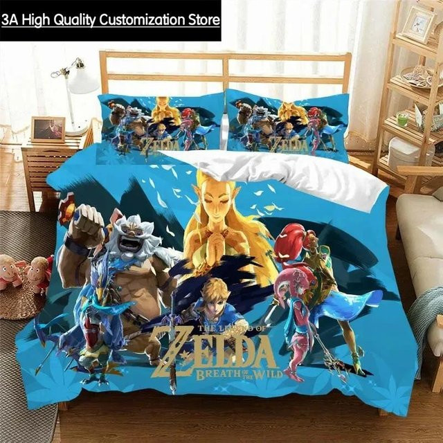 Lodestar Zelda Bettwäsche-Set aus Mikrofaser in Blau mit Bettbezug und Kissenbezug, Breite: 264 cm, Tiefe: 228 cm - Bild 1