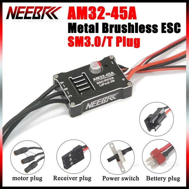 NEEBRC AM32-45A Bürstenloses Metallgehäuse Wasserdichter ESC, Zubehör - Bild 1