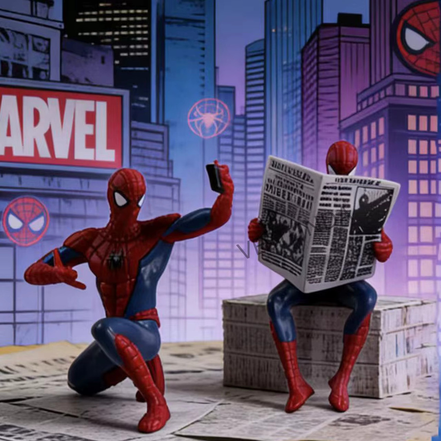 BEAST KINGDOM Spiderman Superhelden-Mini-Figuren, Action-Sammlerstück Statue, 7-9 cm - Bild 4
