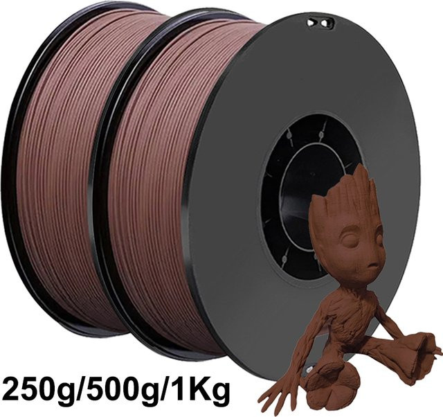 3D Maliang PLA Filament Ebenholz Kirschholz Optik 1,75mm in Schwarz oder Braun - Bild 1
