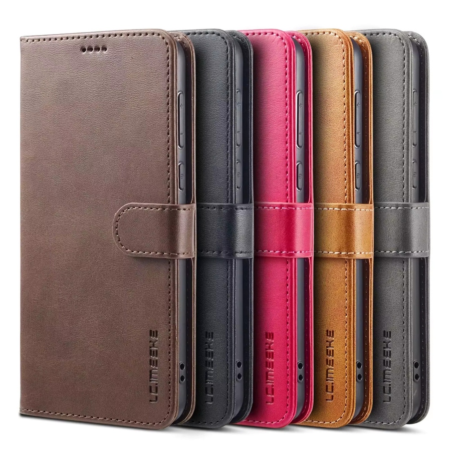 Leder-Wallet-Handyhülle für Huawei Mate 60 Pro, Mate 30 Pro, P40, P30, P20 Lite, P Smart und Honor 90 in Pink oder Braun - Bild 3