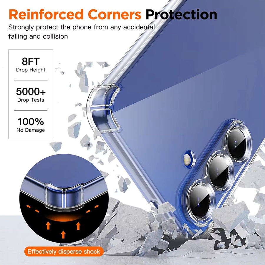 Stoßfeste und transparente Schutzhülle für Samsung Galaxy S26 S25 S24 S23 S22 S21 Ultra Plus 5G FE Clear Soft Cover - Bild 2
