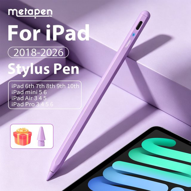 MetaPen Stylus-Stift in Lila für Apple iPad Pro, Air und Mini mit 0,1 mm Pixel-Präzision - Bild 1