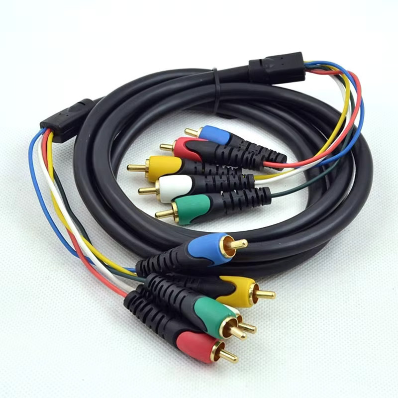 OULLX Audio-Video-AV-Kabel mit 5 RCA-Steckern, vergoldet, 1,8 m Länge, Multicolor - Bild 4