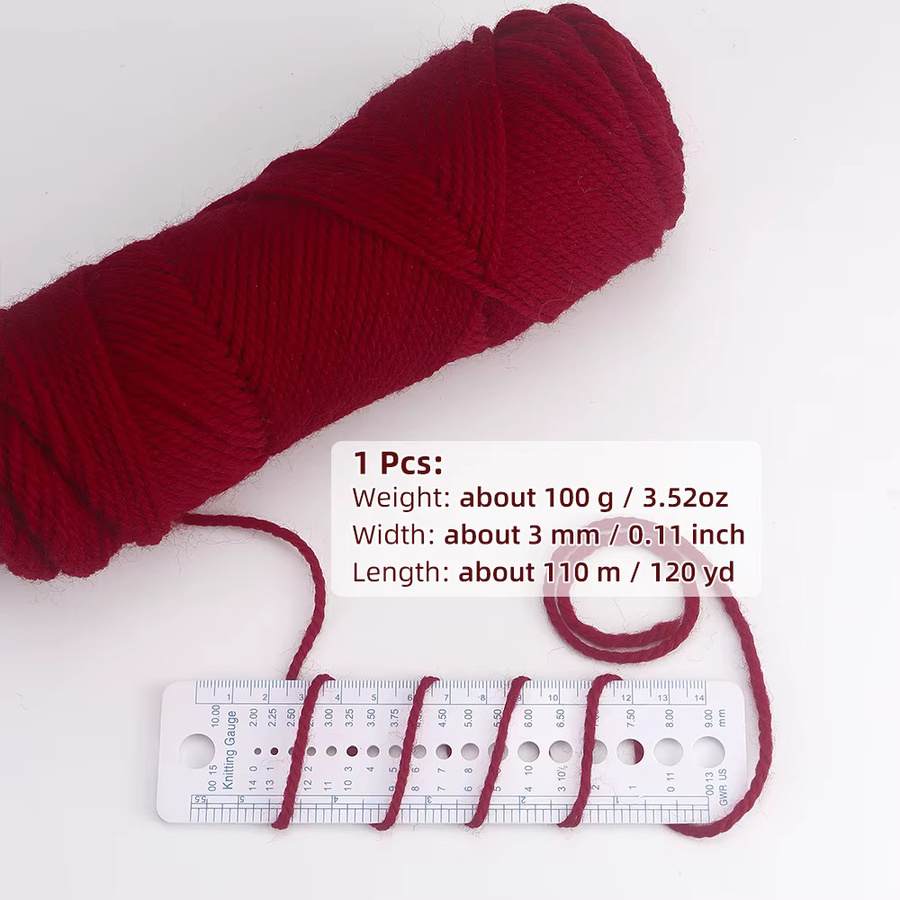 QJH Garn Set aus Woll-Acryl-Mischgewebe in Grün und Mehrfarbig, 3 Stück weiches Webgarn für DIY Strickprojekte wie Pullover, Schals und Socken - Bild 4
