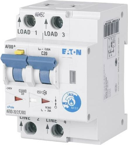 Eaton Brandschutzschalter RCBO 2-polig 20 A 0,03 A 230 V/AC in Weiß - Bild 1