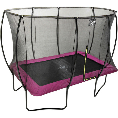 EXIT Silhouette Rechteckiges Trampolin mit Sicherheitsnetz in Rosa, B/T: 366 x 244 cm, max. Belastung 120 kg - Bild 4