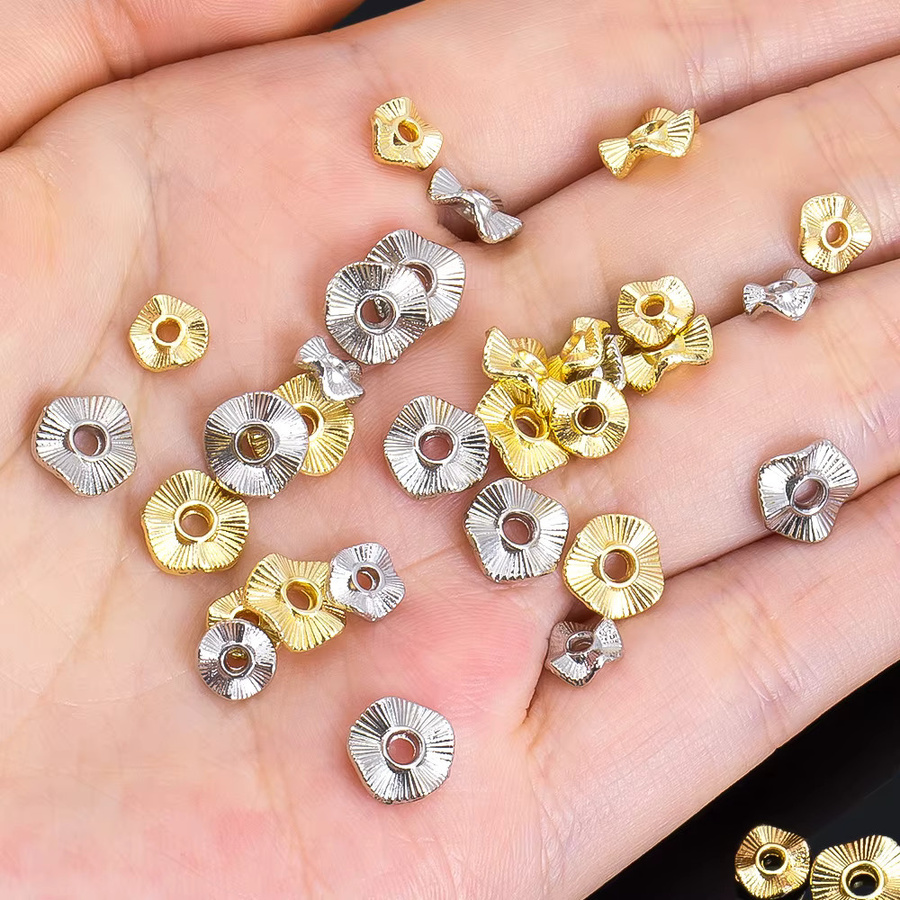 Ailimi Abstandshalterperlen Wellenform, goldfarben, Metall - Bild 5