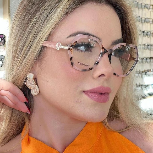 Samjune Korrektionsbrille, Quadratisch, Metall, Vollrand, Damen, Blaulichtfilter - Bild 1