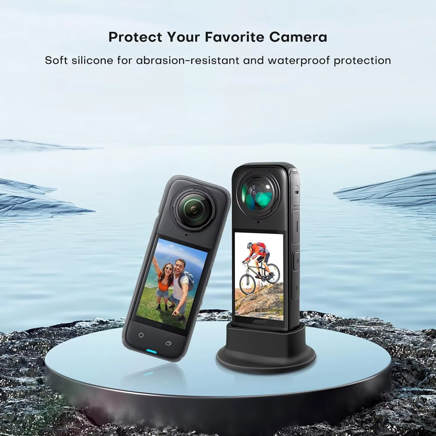 Insta360 Silikon-Basishalterung für X5 und X4 Action-Kameras in Schwarz - Bild 3