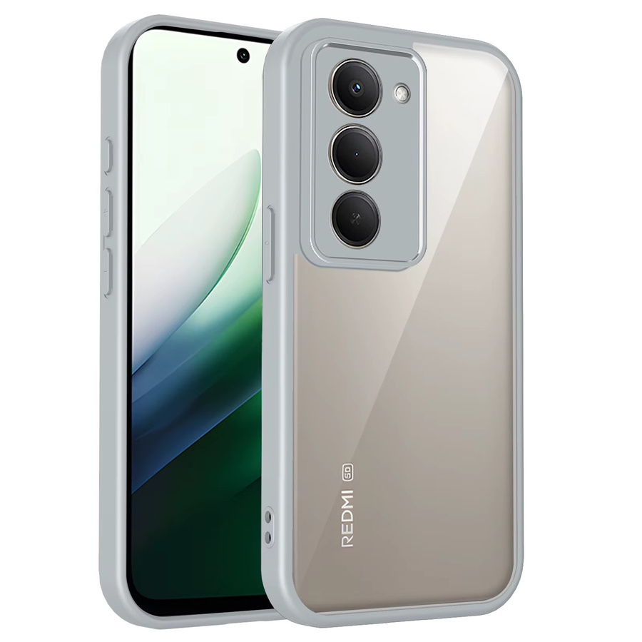 Xiaomi Poco M8s 5G Handyhülle aus Silikon mit transparenter matter Rückseite und Stoßfänger-Schutz - Bild 2