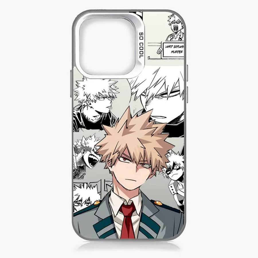 Anime Bakugo Katsuki Handyhülle mit Laser-Effekt in Silber für iPhone 11 bis iPhone 17 Modelle - Bild 4