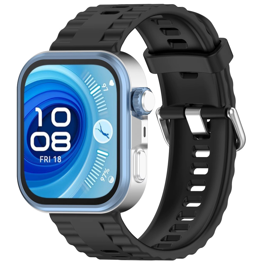 Huawei Uhrenarmband Silikon, Schwarz - Bild 1