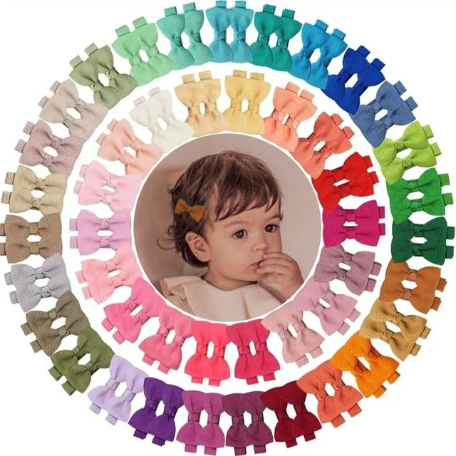 BABY BOWS Mini-Haarschleifen-Set, bunt, 5,1 cm, für Kinder - Bild 1