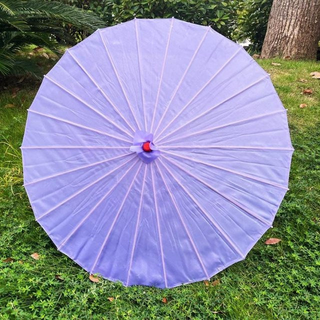 HNyouchuang Tanzschirm aus Seidenstoff in Violett im klassischen japanischen Stil, Durchmesser: 56 cm - Bild 1