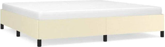 vidaXL Bettgestell aus Kunstleder in Beige mit gepolstertem Rahmen, B/T/H: 200 x 200 x 35 cm - Bild 1