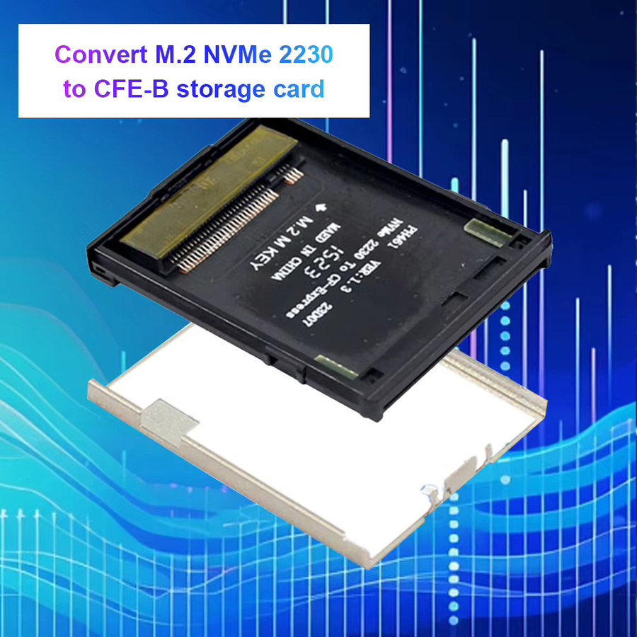 VODOOL CFexpress Typ B zu NVMe M.2 2230 SSD Adapter DIY-Kit, PCIe 4.0 Erweiterungsadapter für Kamera und Fotografie, Schwarz - Bild 3