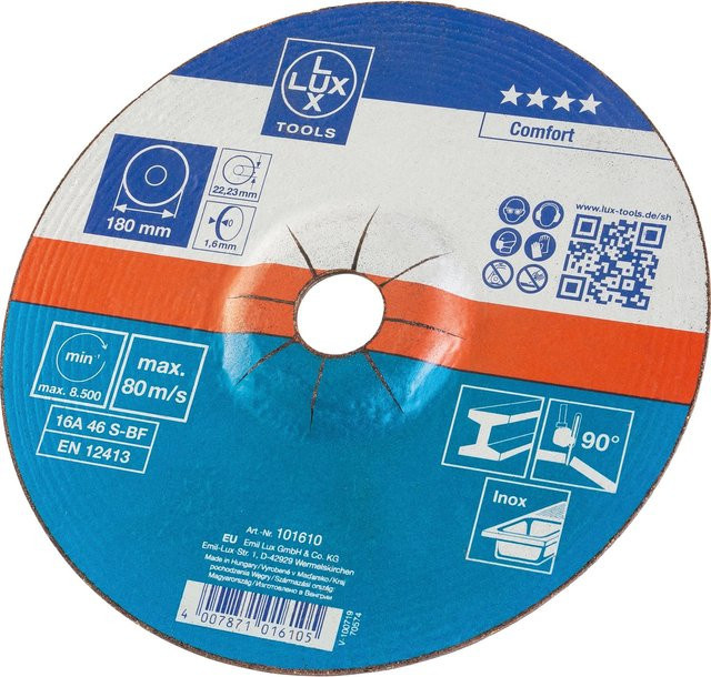 LUX-TOOLS Gewebe-Trennscheibe für Metall, Durchmesser: 180 mm, Farbe: Multicolour - Bild 1