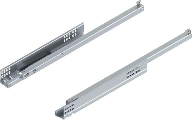 Blum Unterbodenführung Tandem Blumotion 550H Soft-Close, Länge: 500 mm, Stahl verzinkt, Silber - Bild 1