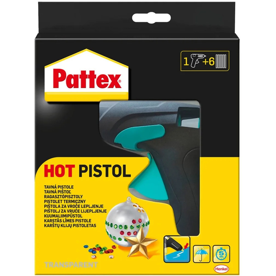 Pattex Heißklebepistole Starter Set in Schwarz mit 70W und 11mm Klebesticks - Bild 2