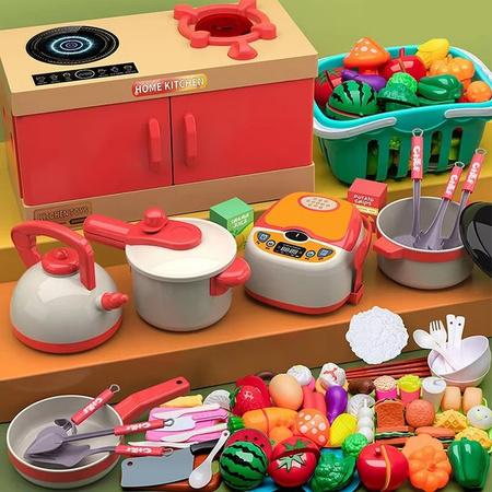 OUZEY Kinderküchenspielzeug-Set, Spielküchen-Zubehör-Set, 33-teiliges Set