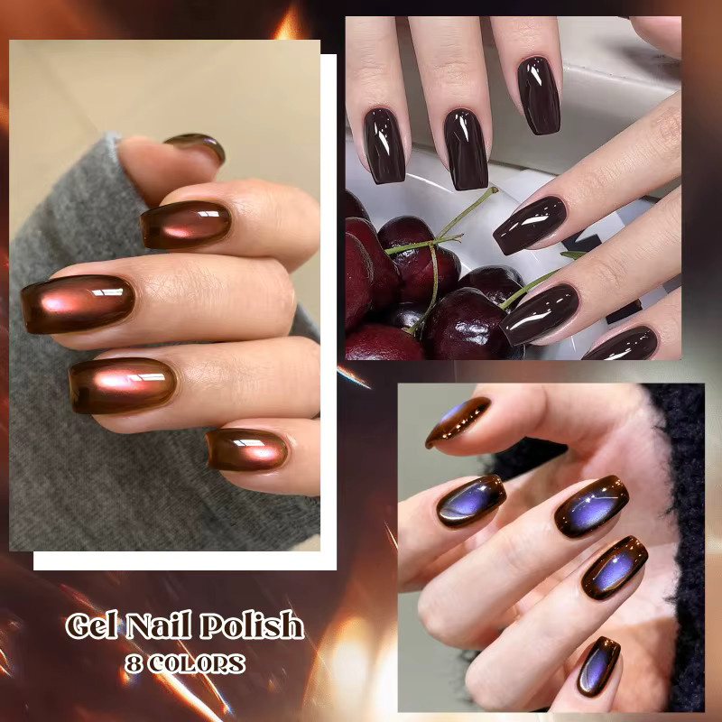 MEET ACROSS Magnetisches Gel & Farbe Gel Nagellack Set, 9 Stück - Bild 5