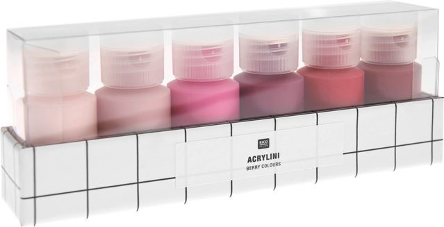 Rico Design Acrylfarben Berry Colours in Pink und Rot, 6,0 g - Bild 1