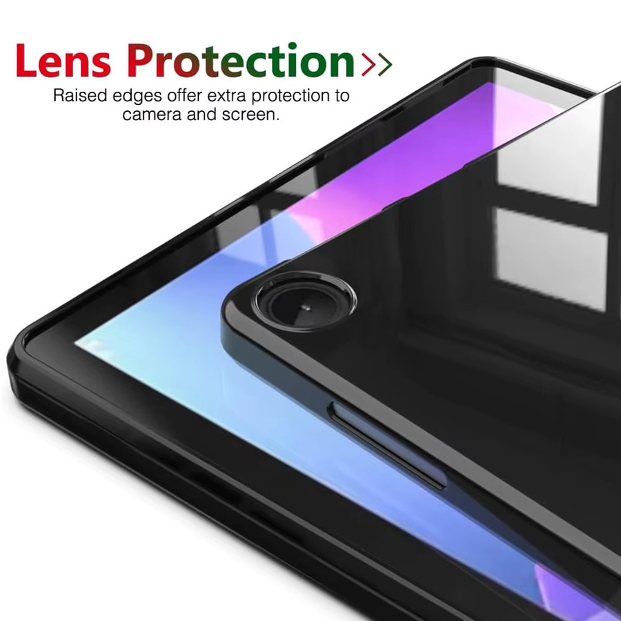 PHYLYN Silikonhülle für Lenovo Tab M10 3. Generation TB328FU / TB328XU, weiche TPU-Rückabdeckung in Schwarz, rutschfest und kratzfest - Bild 6
