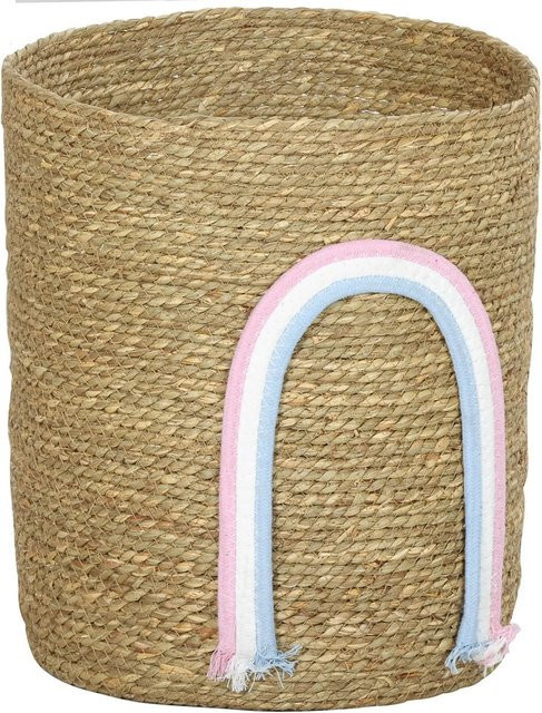 HOMCOM Aufbewahrungskorb in Natur und Multicolour, B/T/H: 30 x 30 x 35 cm - Bild 1