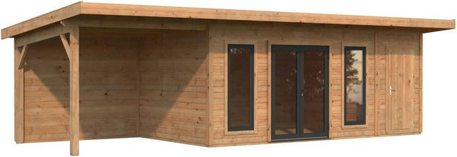 Palmako Holz-Gartenhaus Aurelia mit Pultdach in Braun inkl. Boden und modernem Design, B/T/H: 889 x 300 x 264 cm - Bild 1
