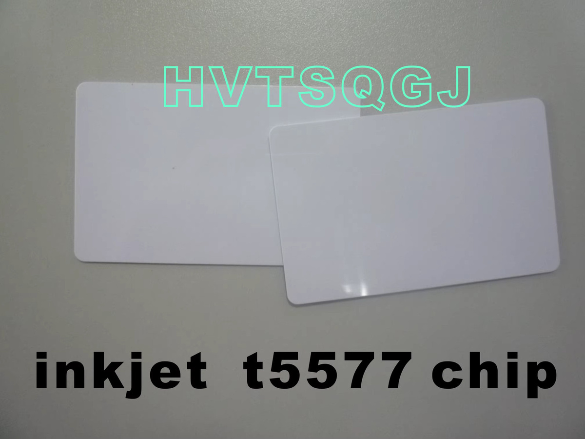 10 Stück wasserdichte weiße PVC-Karten mit 125-kHz-T5577-Chip für Epson und Canon Tintenstrahldrucker, B/H: 86 x 54 mm - Bild 2