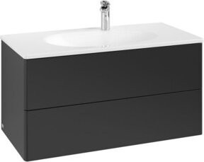 V&B Waschtischunterschrank Antao mit Auszugbeleuchtung, Blau lackiert, B/T/H: 98,8 x 50,4 x 49,6 cm - Bild 1