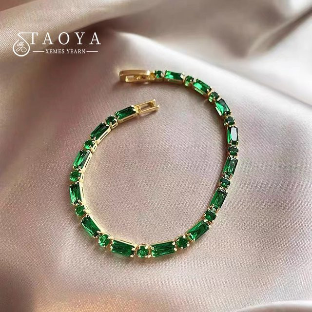 Taoya Armband, Kupferlegierung, Grün Zirkon, Damen - Bild 1