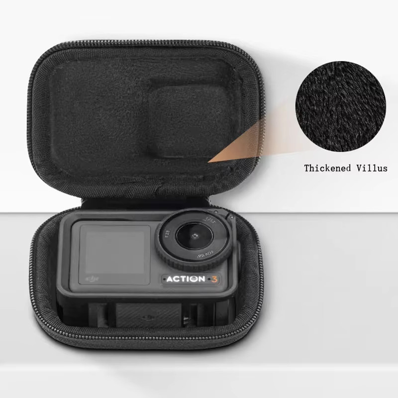 DJI Mini Reise-Tragetasche und wasserdichte Schutzhülle für Osmo Action 6, Osmo Action 5 Pro, DJI Action 4 und DJI Action 3 in Schwarz - Bild 3