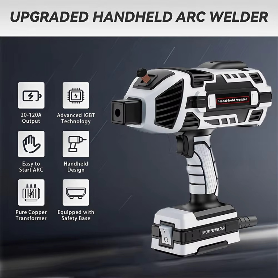 Podofo Handgeführte Schweißmaschine 120A Tragbarer IGBT-Inverter Mini-Lichtbogenschweißer mit 5-stufig einstellbarem MMA-Stabschweißgerät-Set, Hot-Start-Funktion und Überhitzungsschutz - Bild 5