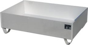 Bauer Südlohn Auffangwanne VAW-2 aus Edelstahl in Silber, B/T/H: 120 x 80 x 36 cm, bis 224 l, unterfahrbar - Bild 1