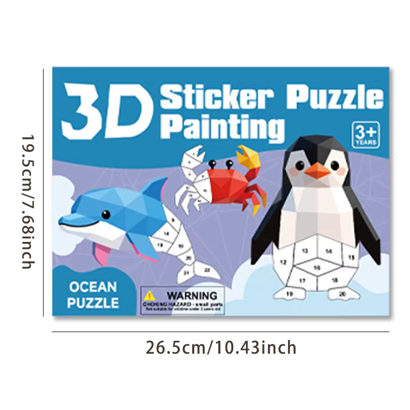 Zahlen-Zuordnungs-Puzzle-Aufkleber, Dinosaurier, 8-teiliges Set, ab 3 Jahren - Bild 2