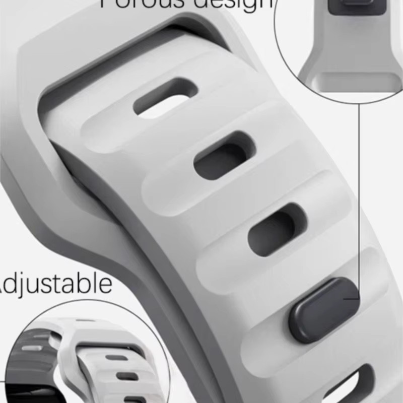 Smartwatch-Armband Silikon, Weiß, Unisex - Bild 2