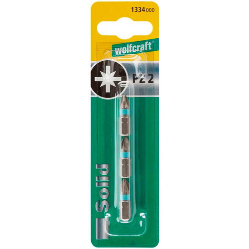 Wolfcraft Solid-Bit Schraubendreher-Bit PZ2, 3 Stück, grau - Bild 2
