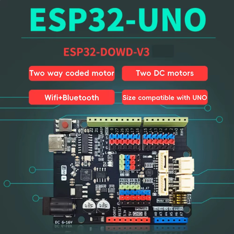 NullLab ESP32-DOWD-V3 Chip-Entwicklungsplatine mit Wi-Fi und Bluetooth Dual-Modus in Schwarz - Bild 4