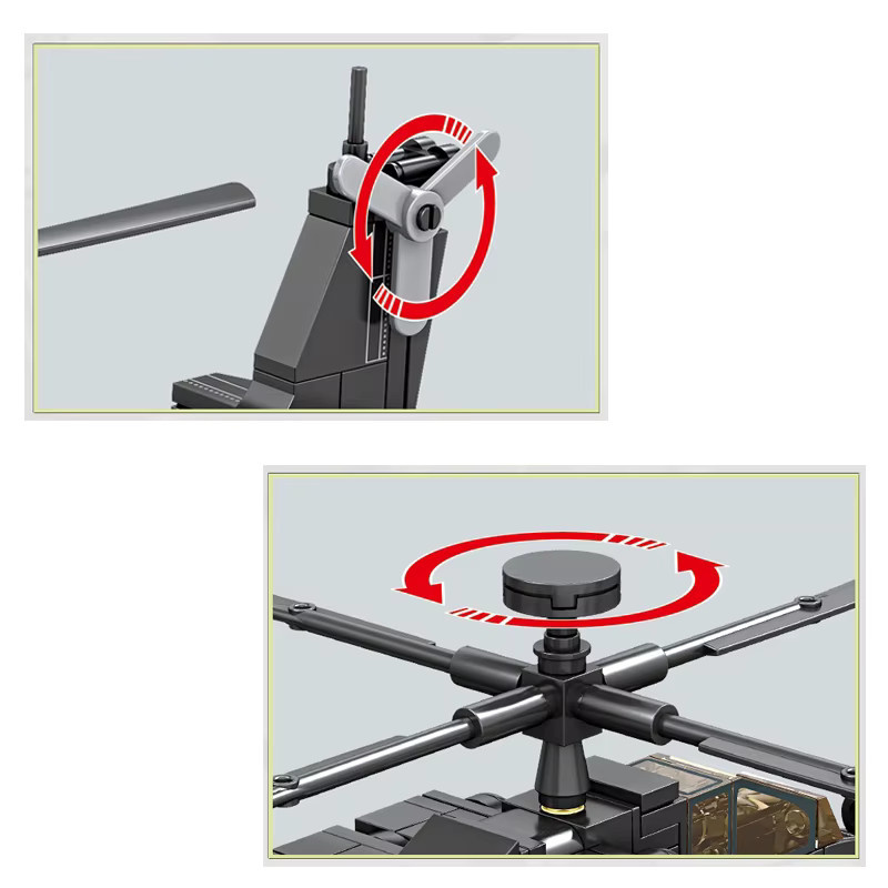 HOVFELER Militärische Bausteine, Hubschrauber-Modell, Fahrzeuge - Bild 3