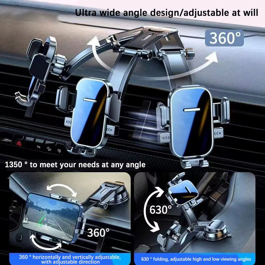 Universelle Auto Handyhalterung für Dashboard und Windschutzscheibe in Schwarz zur GPS Navigation - Bild 4