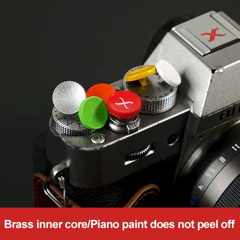 NiYi Kamera-Auslöser aus Messing als Blitztaste für Fujifilm, Nikon, Leica und Sony in Braun oder Weiß - Bild 2