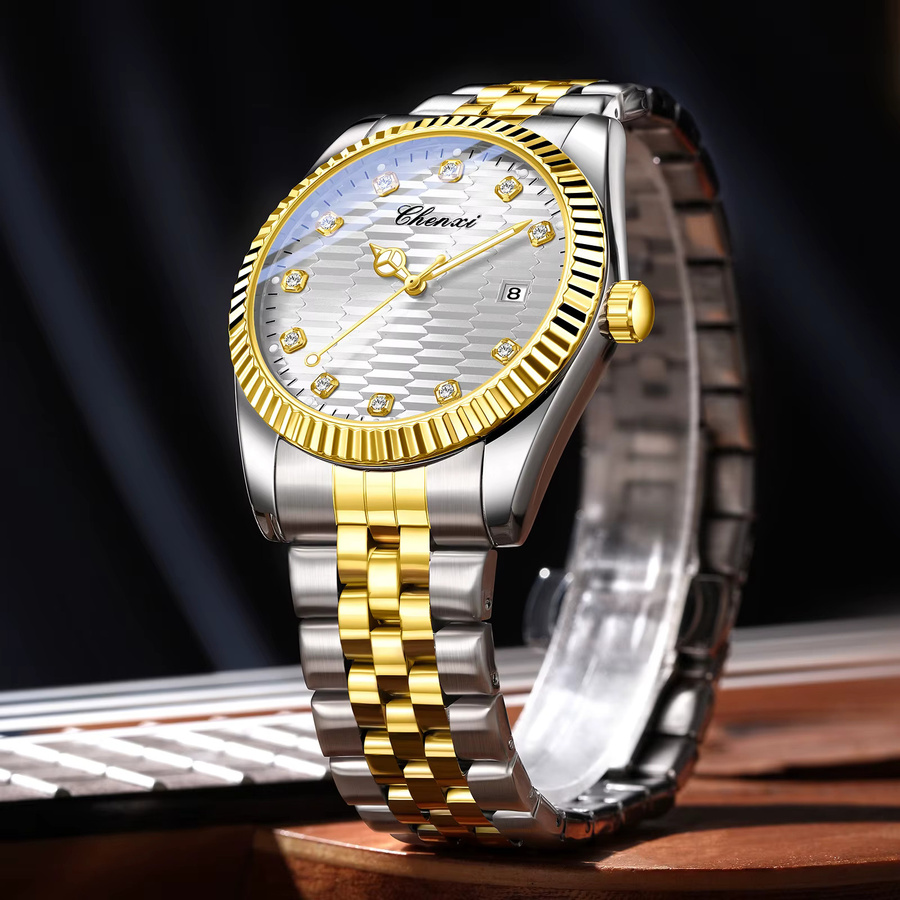 CHENXI Armbanduhr, Automatik, Edelstahl, Schwarz, Herren - Bild 5