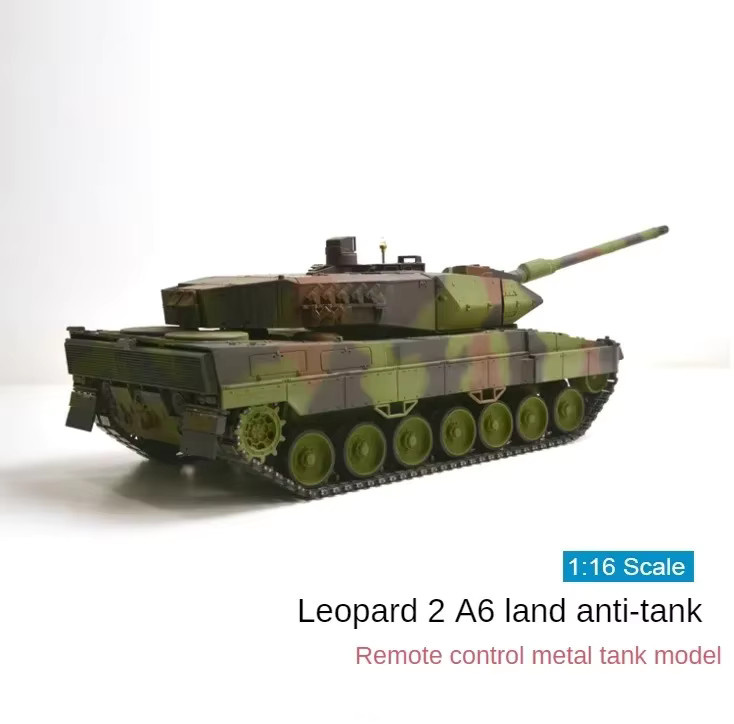 RC Tank Leopard 2A6, Panzerwagen, 1/16, Vollmetall, mit Rauchgelangsset, RTR - Bild 2