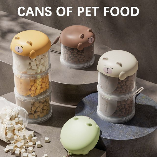 Aihogard Haustier Snack Container luftdicht und feuchtigkeitsbeständig stapelbarer Vorratsbehälter für kleine Hunde - Bild 1