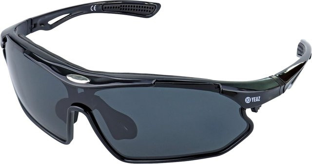 YEAZ Sport-Sonnenbrille, Vollrand, Wrap, Schwarz, Damen, Kunststoff, polarisiert - Bild 1