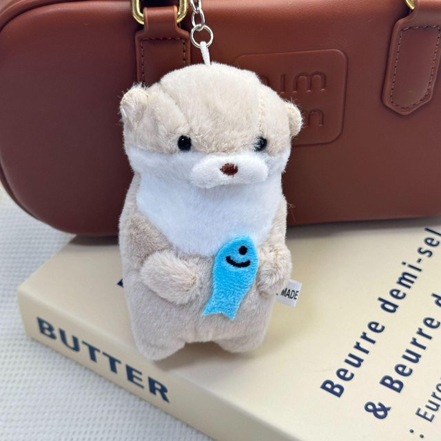 Otter-Anhänger mit Fischmotiv, Herz-Schlüsselanhänger, Unisex - Bild 1
