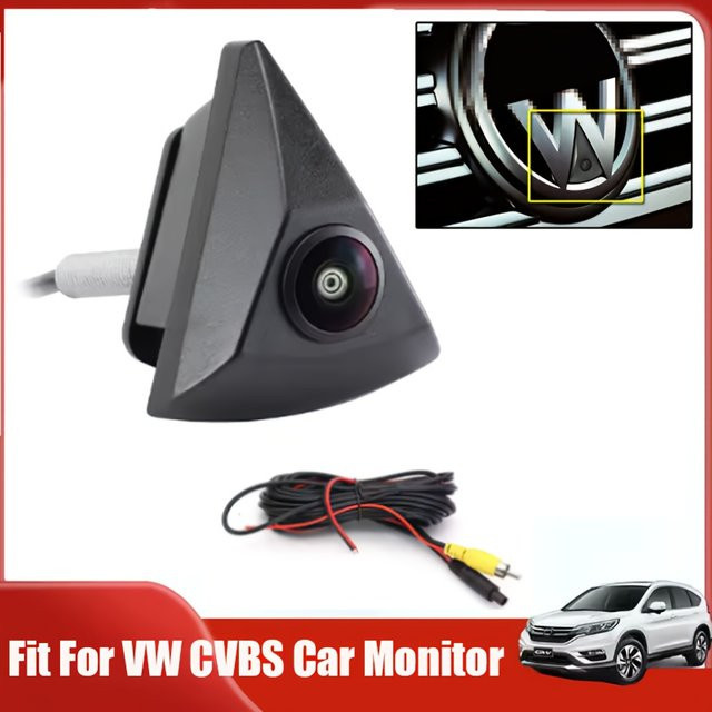 QueenDer Frontkamera im VW-Style-Design für europäische Limousinen und SUVs, Schwarz - Bild 1