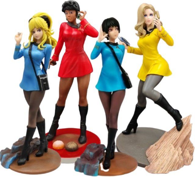 Bandai Anime Figur Star Trek Commander Uhula Kommunikationsoffizier als stehendes Modell - Bild 1